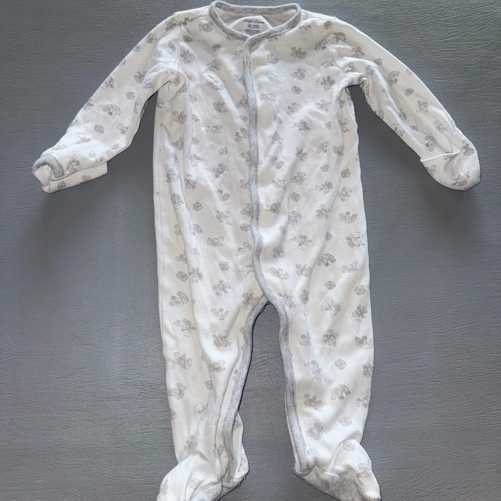 Ralph Lauren White‎ and Gray Kids Footie